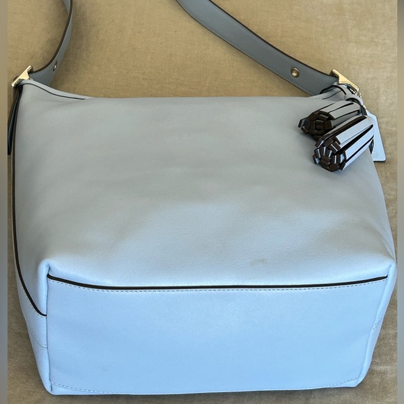 COACH Legacy Tassel Top Smooth Leather Duffel in Periwinkle - Picture 5 of 11